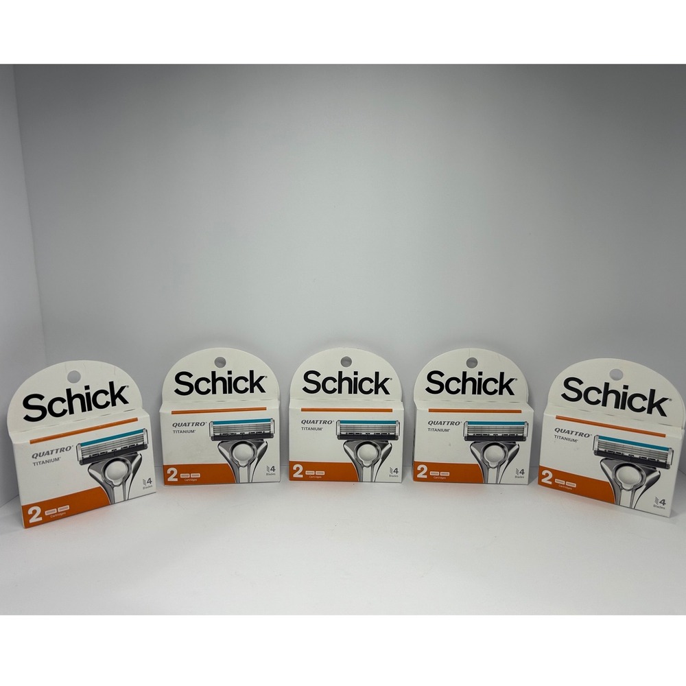 Schick Quattro Titanium Razor Blade Refills 10 Count 5 Packs of 2 Cartridges